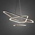 Elegant Modern Chandelier Design With Intertwined Circular Rings And LED Lighting