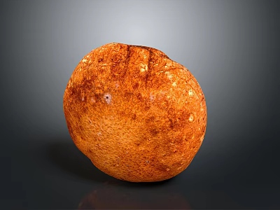 Organic Orange Spotted Round Plant Fruit With Rough Surface Texture And Natural Look 3d model