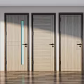 Modern swing door single door 3d model