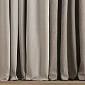 Layered Gray Linen Curtains With White Sheer Panels For Natural Light Window