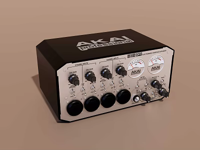 AKAI Professional Headphone Audio Interface With Multiple Knobs Input Output Controls 3d model