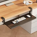 Sturdy Ergonomic Black Under Desk Keyboard Shelf With Keyboard And Mouse