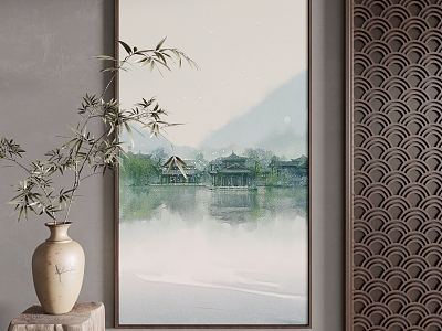 New Chinese Decorative Painting 3d model