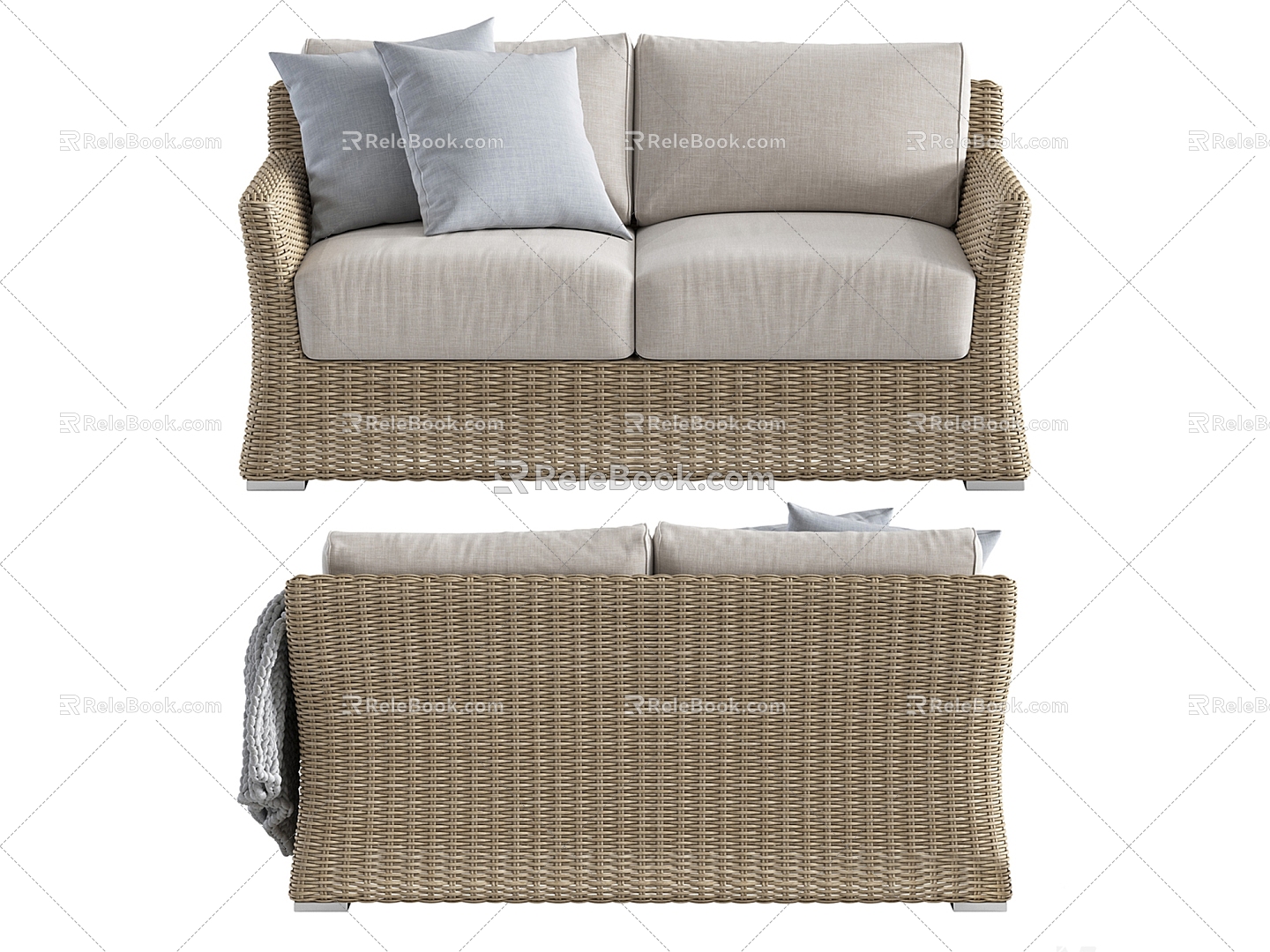 SAVANNAH Outdoor Wicker Sofa Outdoor Sofa Rattan Sofa Preparation Sofa Sofa Rattan Sofa 3d model