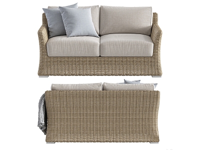 SAVANNAH Outdoor Wicker Sofa Outdoor Sofa Rattan Sofa Preparation Sofa Rattan Sofa 3d model