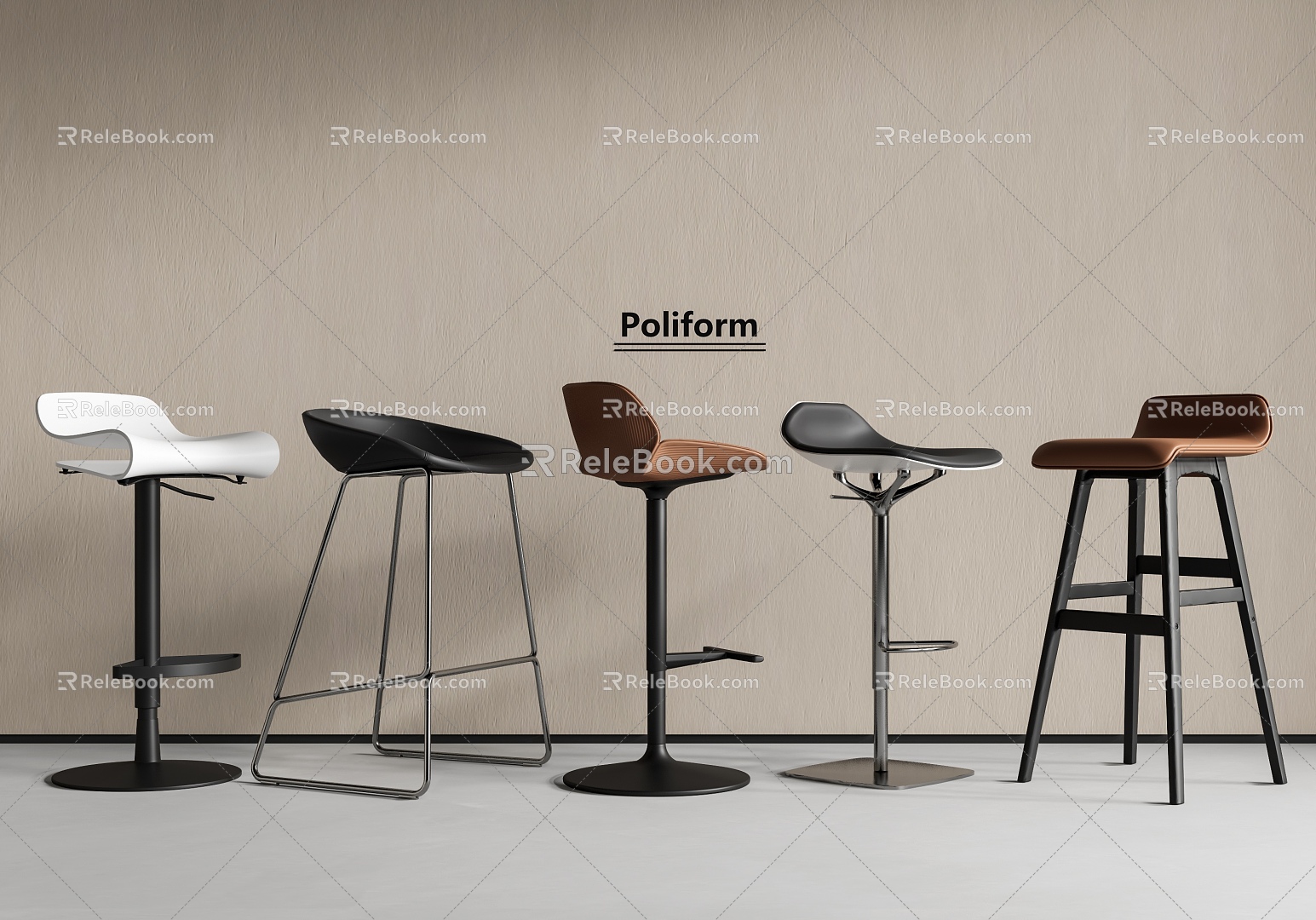 Modern Bar Chair Bar Stool 3d model