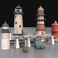 Industrial Equipment Lighthouse Models With Various Colors And Structural Designs