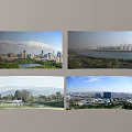 Aerial Planning of Urban Landscape With River Mountains and Green Spaces