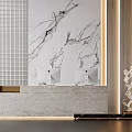 Modern reception desk 3d model