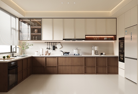 Middle Style Kitchen 3d model