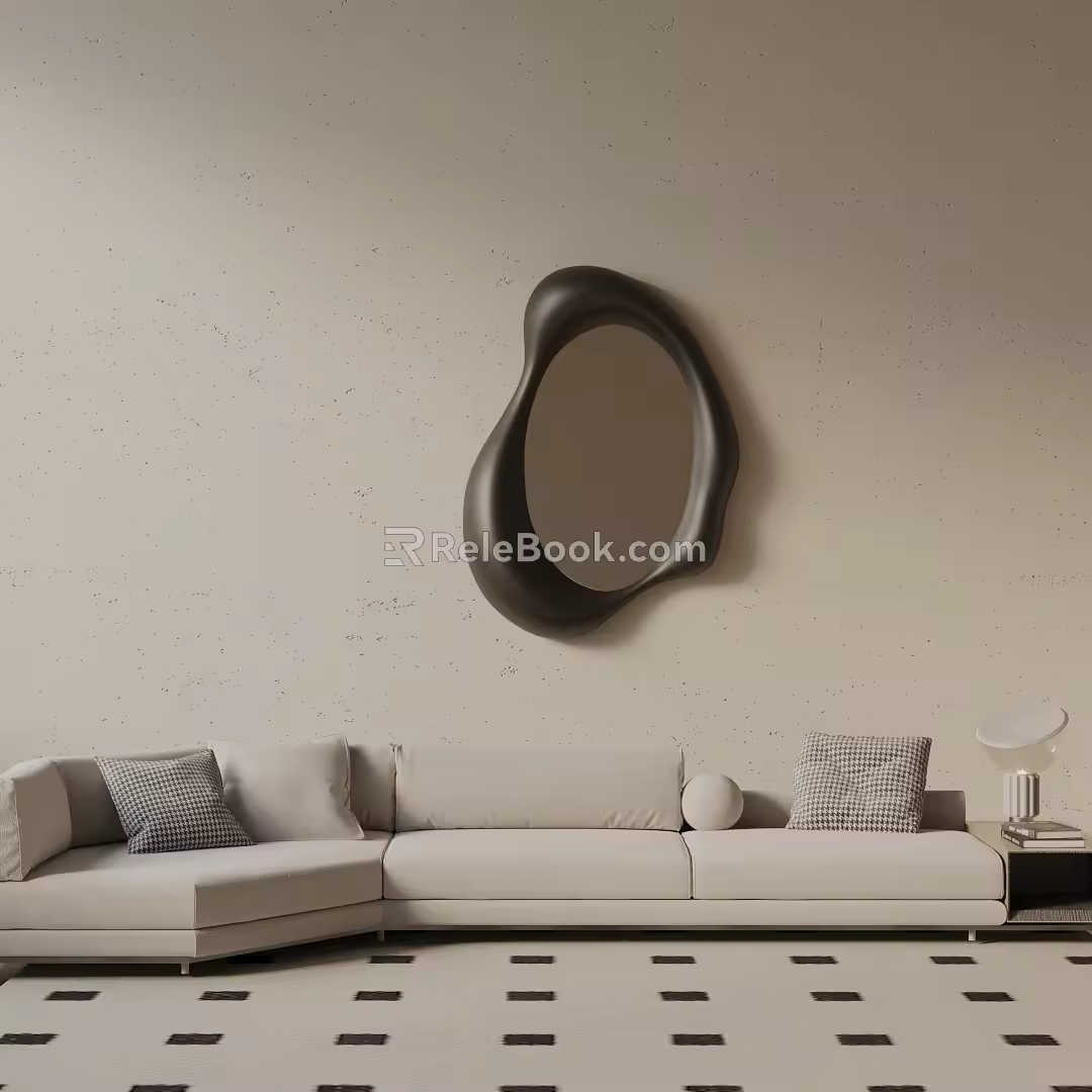 Modern three-seat sofa 3d model
