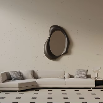 Modern three-seat sofa 3d model