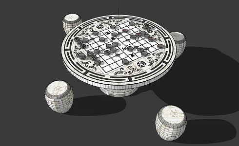 New Chinese Chess Table 3d model