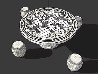 New Chinese Chess Table 3d model