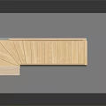 Modern Wooden Staircase With Railing Platform Transparent Support And Minimalist Design