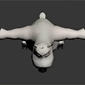 Cartoon Polar Bear Game Movie Character Standing With Arms Outstretched White Body Black Nose Paws