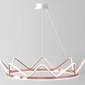 Modern Geometric Chandeliers With Gold And Rose Gold Linear Hanging Design