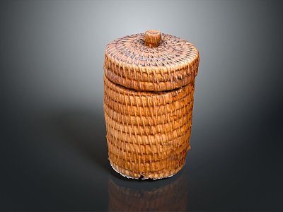 Basket Bamboo Basket Straw Basket Vegetable Basket Egg Basket Storage Basket Bamboo Basket Storage Basket Bamboo Blue 3d model