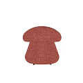 Red Knitted Mushroom Shaped Ottoman For Modern Home Interior Design 3d model