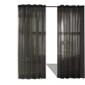 Black Sheer Curtains For Window With Natural Light And Elegant Design