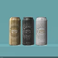 Premium The Bavarian Canned Beverages With Golden Black White Colors And Belgian Dark Lager Flavors