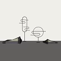 Modern Outdoor Lights with Geometric Shapes and Illuminated Design for Modern Outdoor Spaces