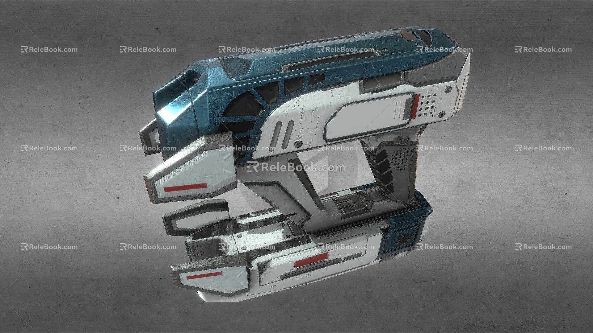 science fiction pistol 3d model