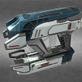 science fiction pistol 3d model