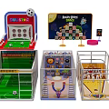 Kids Playground With Soccer Game Fruit Story Wall Mini Basketball And Animal Play Cages
