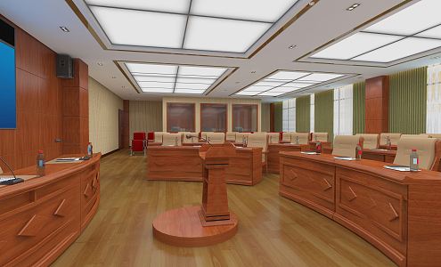 Modern Hearing Room 3d model