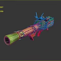 Colorful Dragon Themed Cannon With Intricate Scales Horns And Vibrant Green Red Details