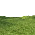 Scenic Park Landscape With Lush Green Grass And Rolling Terrain
