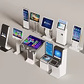 Modern all-in-one machine Touch all-in-one machine ATM registration machine 3d model