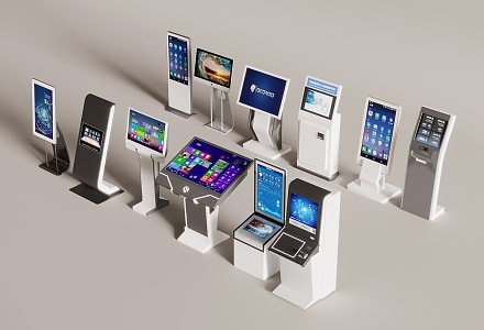 Modern all-in-one machine Touch all-in-one machine ATM registration machine 3d model