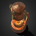 Vintage Outdoor Lantern With Classic Metal Frame And Illuminated Glass Shade Design