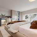 Elegant Duplex Living Room Interior With Beige Sofa Chair Light Rug And Arched Mirror