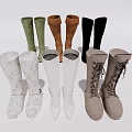 Various Styles Of Fashionable Boots In Different Colors Featuring Knee High And Lace Up Designs