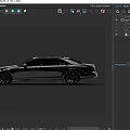 Black Sporty Sedan Featuring Sleek Side Profile And Large Alloy Wheels Design