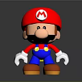 Mario Toy Figurine With Red Hat Black Mustache Blue Overalls And Brown Shoes