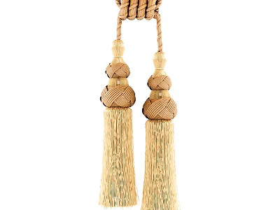 Decorative Braided Curtain Accessories with Tassel Tiebacks for Home Window Decor 3d model