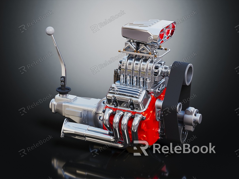 Modern Engine Cartoon Engine Car Engine model