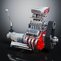 Modern Engine Cartoon Engine Car Engine 3d model
