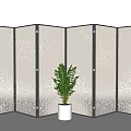 Modern gradient perforated partition modern hollow background perforated aluminum sheet aluminum veneer floor hollow partition 3d model