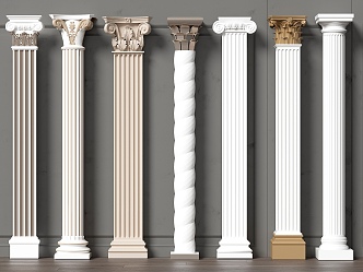 Gypsum Column Decorative Column 3d model