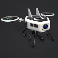 Smart Quadcopter Drone with Four Rotors LED Light Rings Stable Landing Gear and Camera