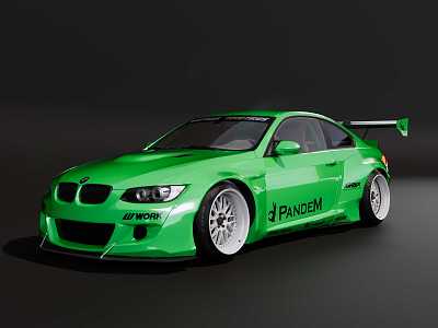 BMW M3 E92 modified car 3d model