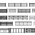 Various Decorative Railing Designs For Architectural And Residential Use 3d model