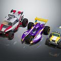 Modern toy car toy racing 3d model