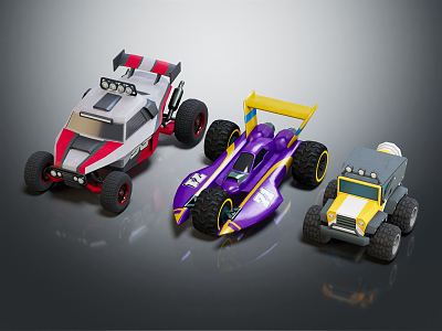 Modern toy car toy racing 3d model