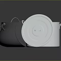 Modern Kitchen Electrical Appliances Featuring Multiple Pots With Lids On Reflective Surface